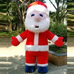 Санта Клаус надувная одежда талисман костюмы для костюмированной вечеринки;