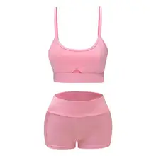 2pcs Sexy Women Hollowed Sleeveless Tank Tops Short Pants Set Sling Slim Exercise Shirts Gym Sportswear Fitness Clothes