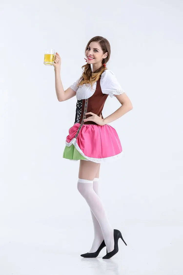 Женский костюм Октоберфест размера плюс, баварский Октоберфест, Немецкий фестиваль, платье для пивного фестиваля, косплей, костюмы на Хэллоуин для женщин, для взрослых