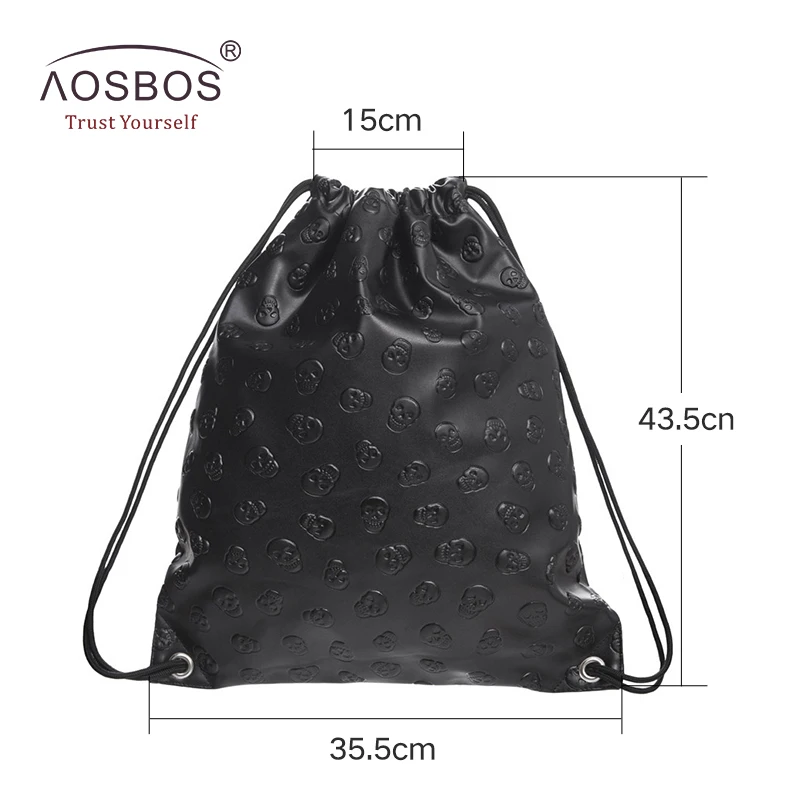 Aosbos сумка из искусственной кожи на шнурке для обуви для мужчин и женщин, спортивная сумка для спортзала, уличный рюкзак на шнурке для фитнеса, обувь, сумки для плавания