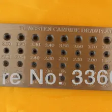 Золотистый, серебристый, металлический провод ювелирных изделий инструменты, Круглый вольфрам-карбидная рабочая доска Размер отверстия 0,26-4,1, номер отверстия 52