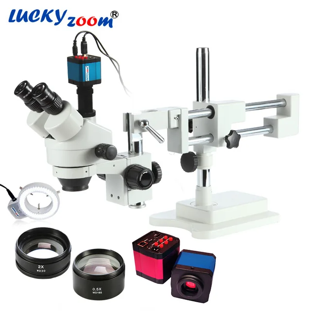 Luckyzoom 8.8X 8X Double Boom Stereo Zoom Trinocular Microscope ...