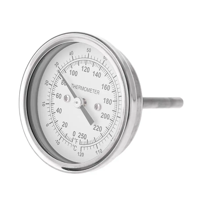 Domowe warzelnictwo termometr ze stali nierdzewnej celsjusza fahrenheita wskaźnik temperatury destylacji wody Bimetal 1/2 ''NPT (2'' macierzystych)