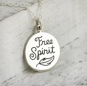 

Personality Sterling Silver Spirit Feather Necklace Wild and Free Jewelry Best Gift For Men And Women Dropship Accepted YP3975