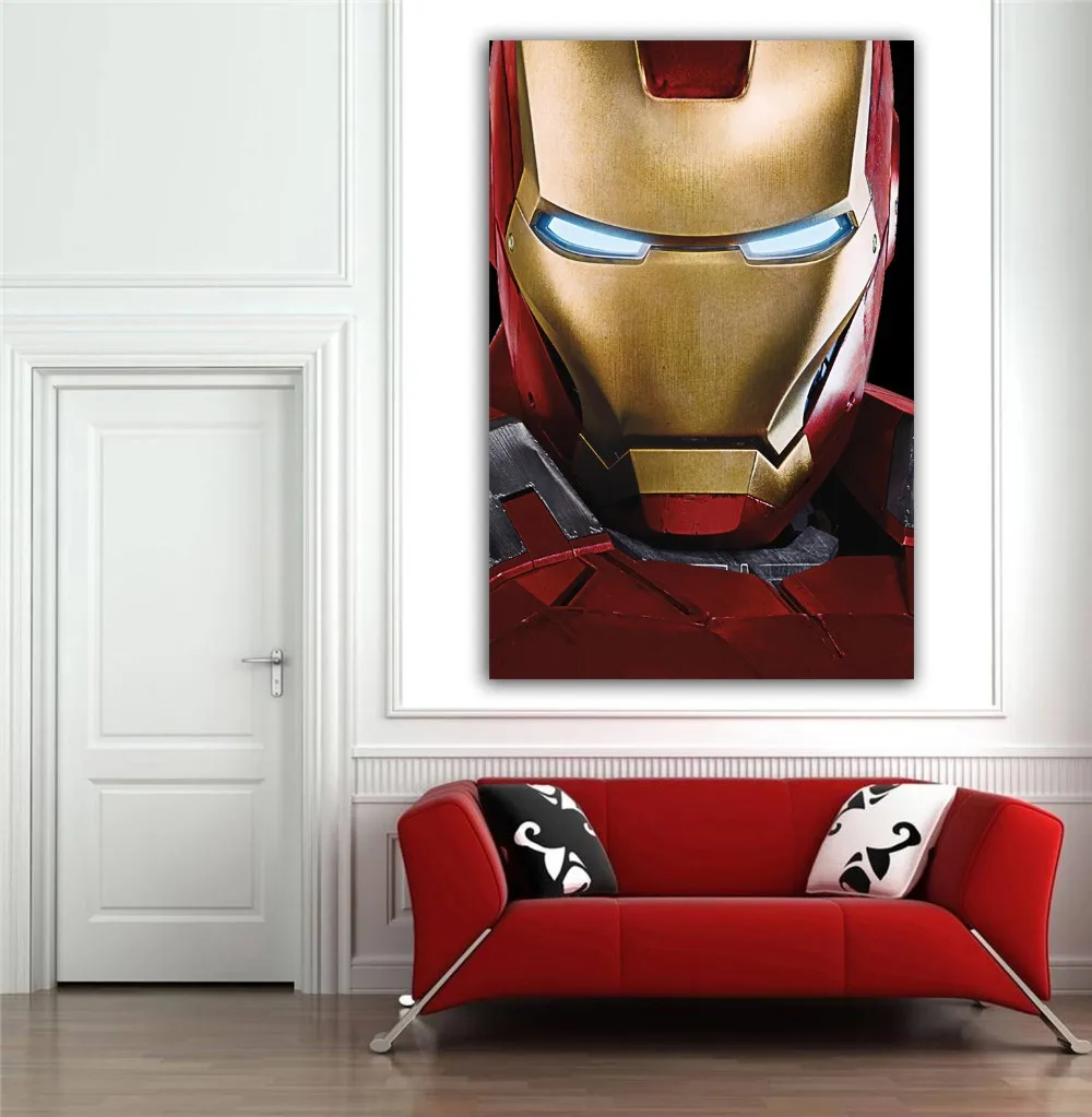 Живопись на холсте мультфильмы Ironman постер настенное художественное изображение