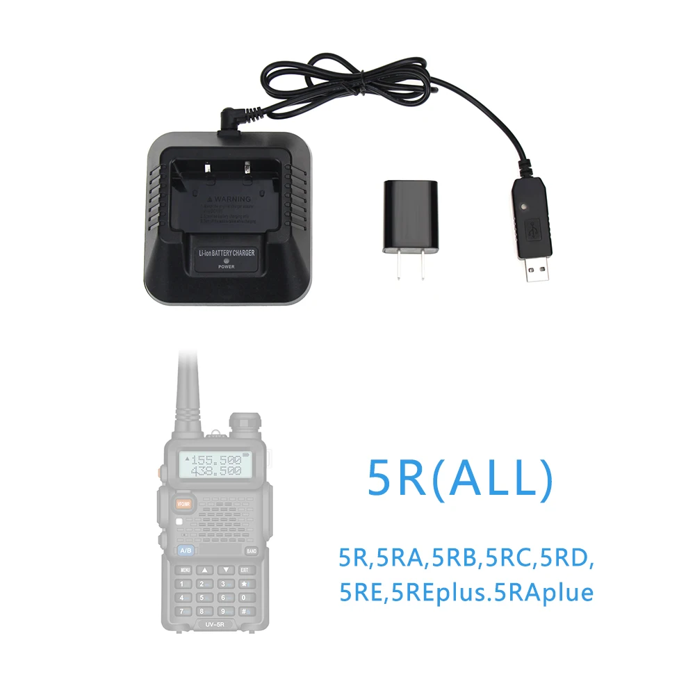 Оригинальный Baofeng UV 5R Walkie Talkie литий ионный аккумулятор настольное зарядное