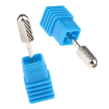 2X Portable Cuticle Clean Nail Drill Bits Set with Ceramic Nail Bits for Nail Drill False Nail Remove Drill Bits Kit