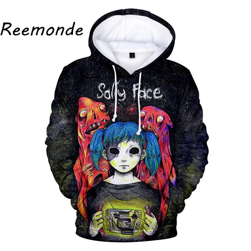 Игра Sally Face толстовки кофты Косплей Костюм Sally Face Толстовка для женщин мужчин мужской топ Лидер продаж Повседневная Уличная одежда