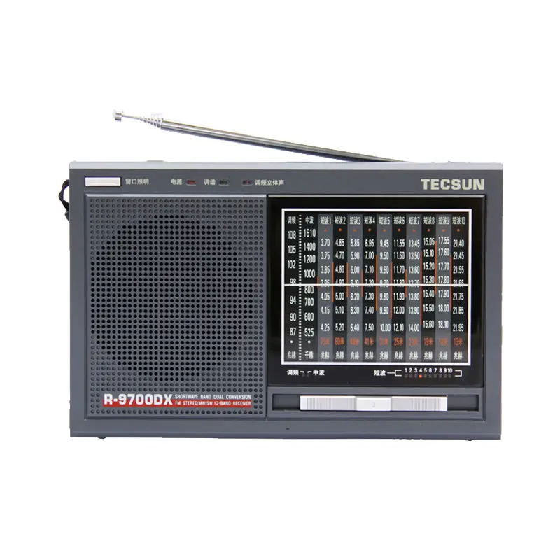 

F-26 TECSUN R-9700DX FM SW MW High Sensitivity World Band Radio Receiver With Speaker