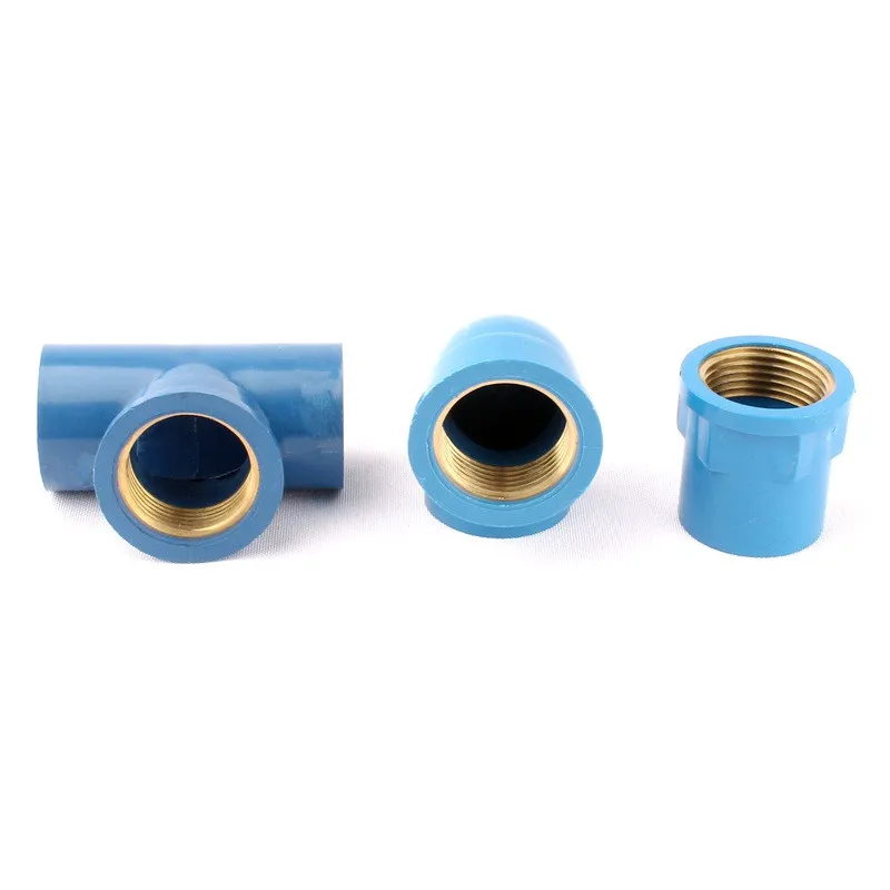 

Copper G 1'' Female To 32 mm Tee/Straight/90 Degree Elbow Pipe Connectors Blue Water Hose Tube Joint Garden Irrigation Fittings