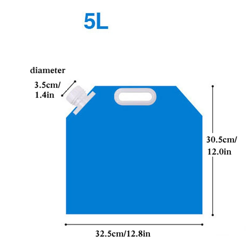 5L/10L складная сумка для воды для кемпинга, пешего туризма, пикника, канистра, PE безвкусное защитное уплотнение, сумка для хранения питьевой воды на открытом воздухе - Цвет: 5L