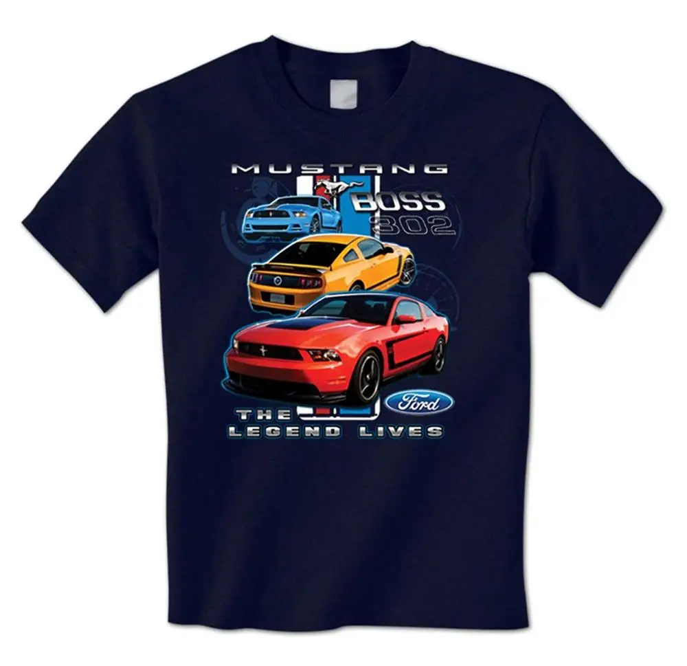 man t shirt Ford Mustang Boss The Legend Lives American Muscle Car Mens T Shirtin TShirts from