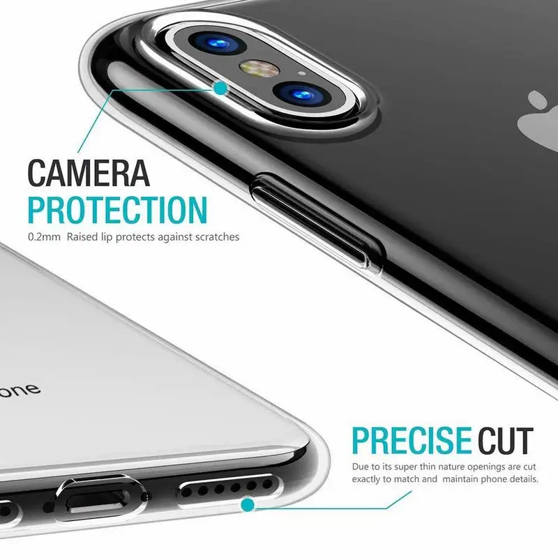 Ascromy-10PCS-Soft-TPU-Crystal-Transparent-Silicone-Case-For-iPhone-XS-Max-XR-X-10-8-7-6-6S-Plus-5-5s-se-Protective-Cover-Coque (17)