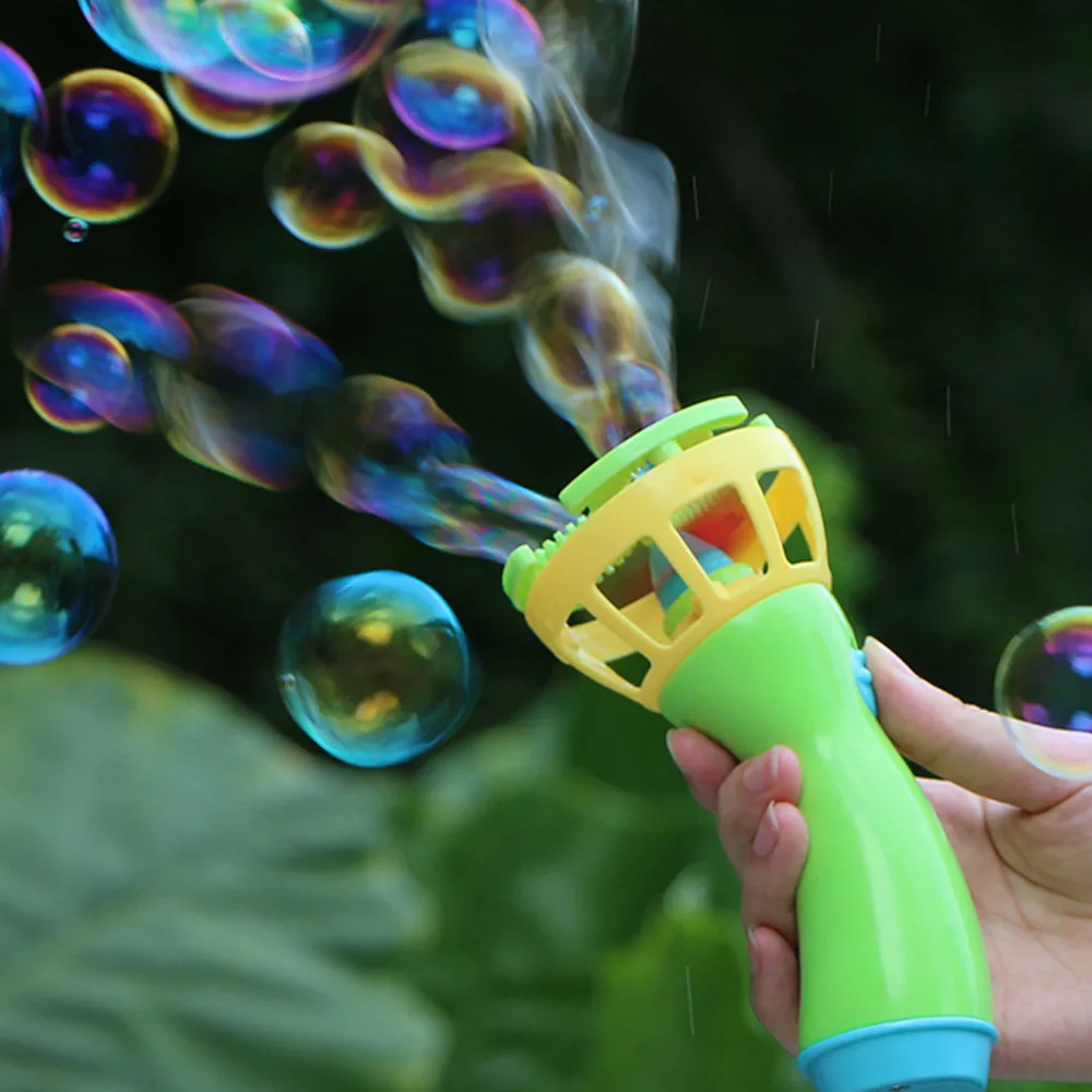2018 Colorful 1pc New Summer Funny Magic Bubble Blower Machine Toys girls boys Bubble Maker Automatic Blower Kids OutdoorToy