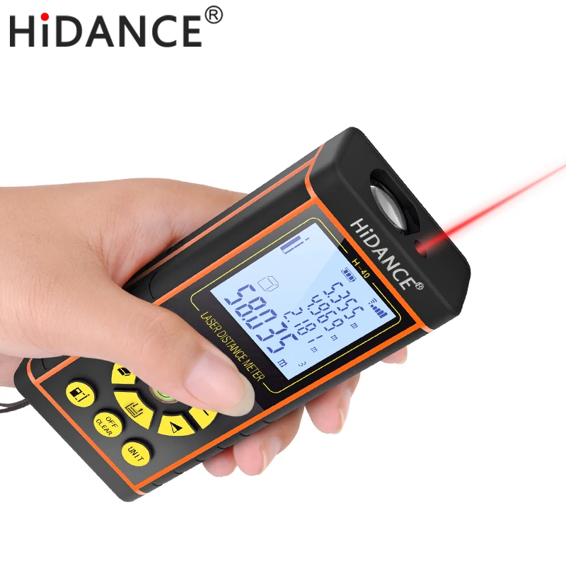 HiDANCE laser range finder construction tools distance measurer rangefinder digital optical tape measure laser meter 100m 80m 60