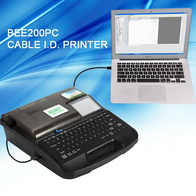 Маркер кабеля поддерживает USB и компьютерный кабель I.D. Принтер BEE200PC|marker printer|printer