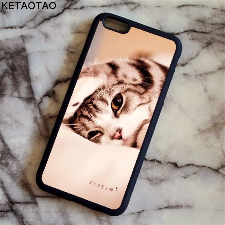 KETAOTAO милый кот с очками чехлы для телефонов iPhone 4S 5S 6 6S 7 8 X PLUS Samsung S7 NOTE чехол Мягкий
