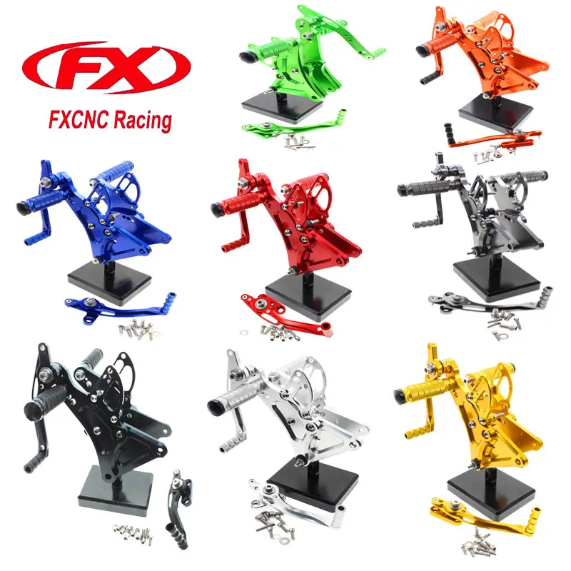 

FX CNC Adjustable Motorcycle Foot Rests Rear Set Footpegs Fit for BUELL XB9S XB12S XB9R XB12R All Years Footrests Foot Pegs