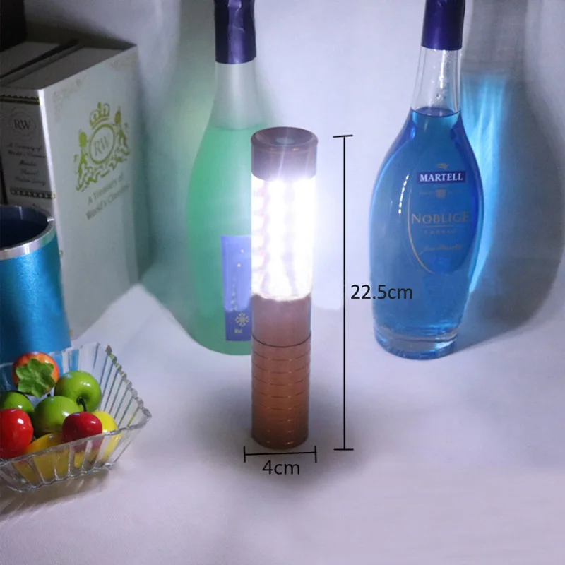 Светодиодная светящаяся бутылка с короной, крышка, холодные Салюты, палочки, колпачок для шампанского, зарядка, мигающий светильник, алюминиевый сплав,, 1 шт