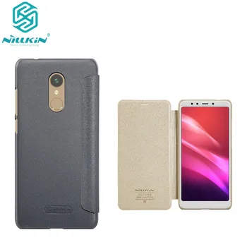 

10pcs/lot Wholesale NILLKIN Sparkle Leather Case for xiaomi redmi 5 PU leather flip cover for redmi 5 With Retail Package