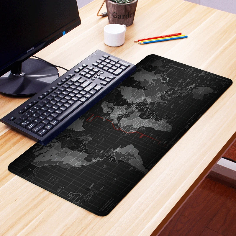 

Gaming Mouse Pad Large Gamer Big Mouse Mat Computer Mousepad Rubber Surface World Map Mouse Pad