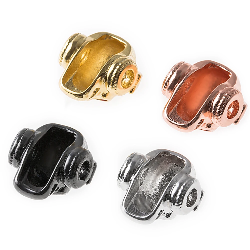 5 шт./лот акриловые металлические шарики в виде черепа неизолированные бусины