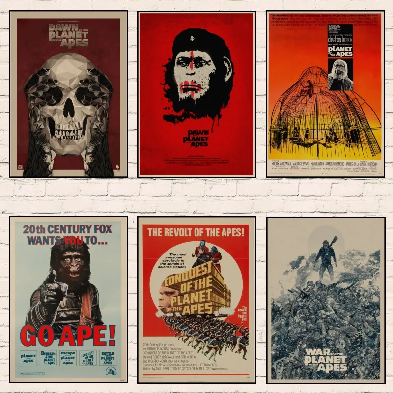 Art Poster PLANET OF THE APES Movie Rare Charlton Heston Decor 24X36Inch