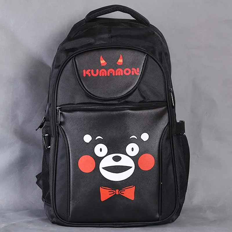 Японский Рюкзак талисман Kumamon для ноутбука черный рюкзак с двумя лямками