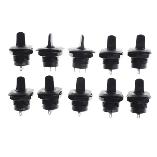 

5Pcs ON-ON 3Pin 2Position Maintained Round Toggle Switch SPDT Panel Mount Black SCI R13-402 15mm