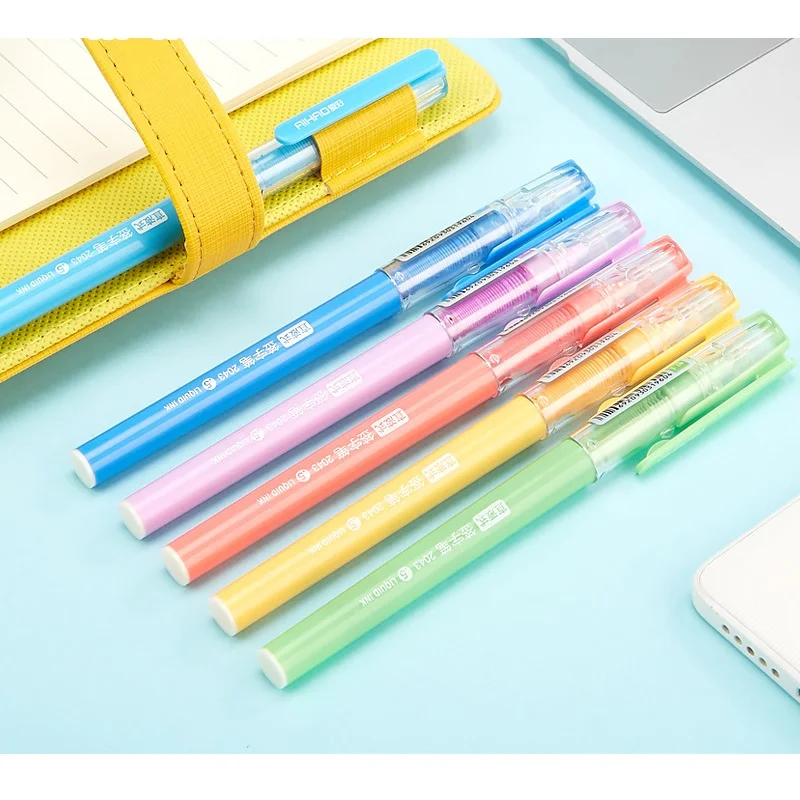 7 шт./лот гелевая ручка радужного цвета 0,5 мм шприц шариковые ручки офисные школьные принадлежности caneta colorida канцелярские принадлежности F663