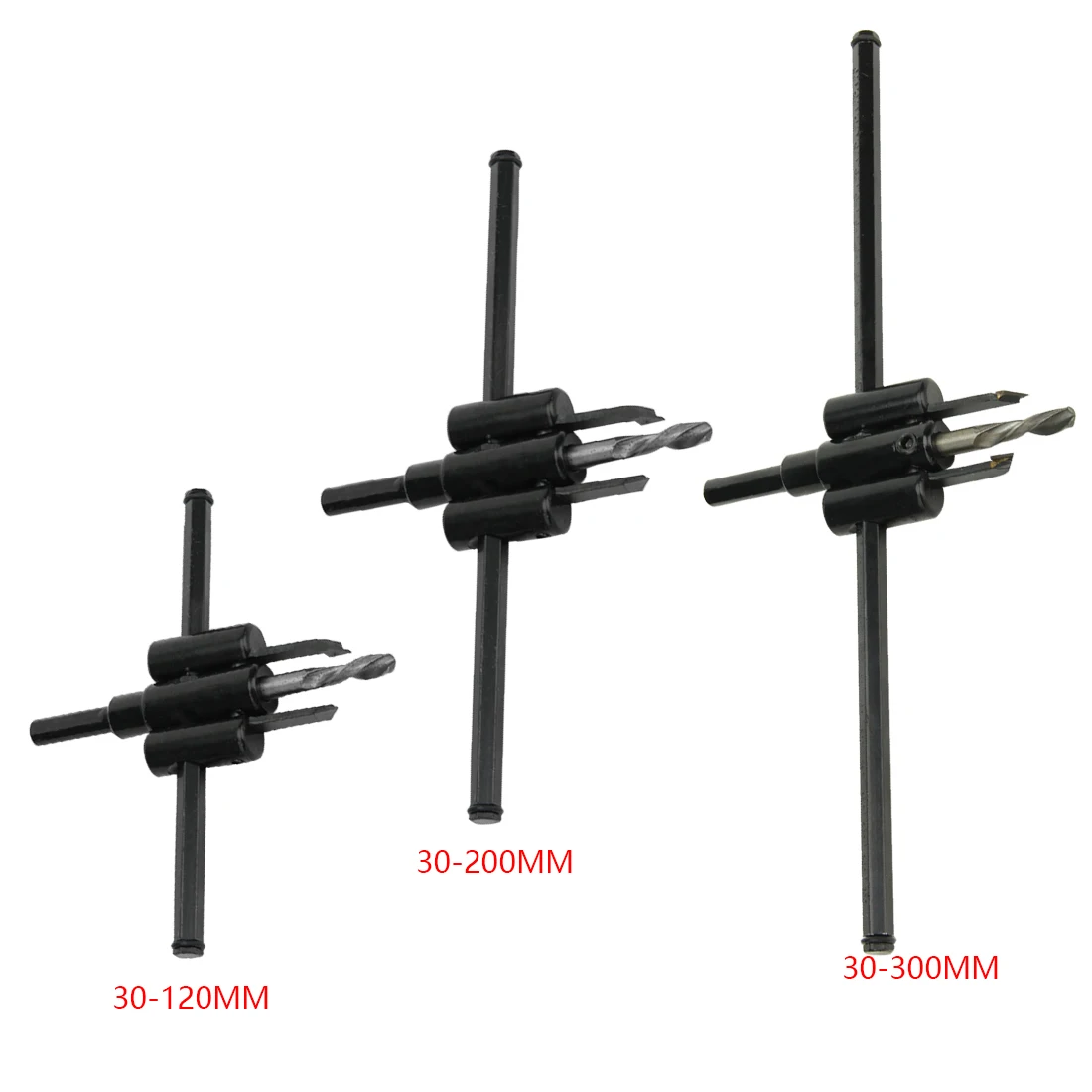 Alloy 30-120mm/200mm/300mm Drills Adjust Wood Circle Hole Saw Cutter Tool Kit Set Cordless Drill Bi