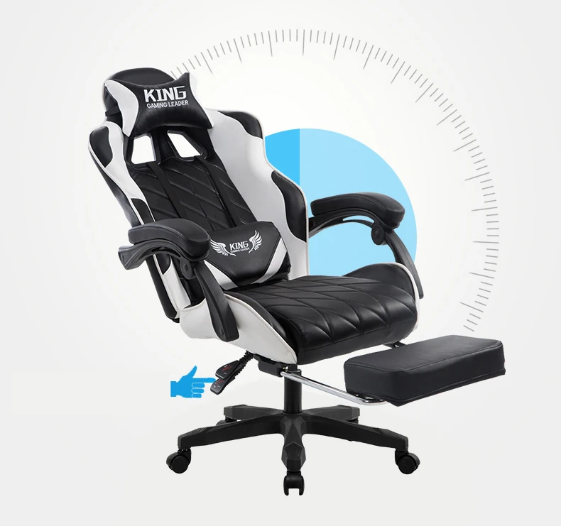 ЕС Бесплатная доставка офисные Silla Gamer полтрона босс игровой стул Эргономика массаж может лежать с колесом подставка для ног