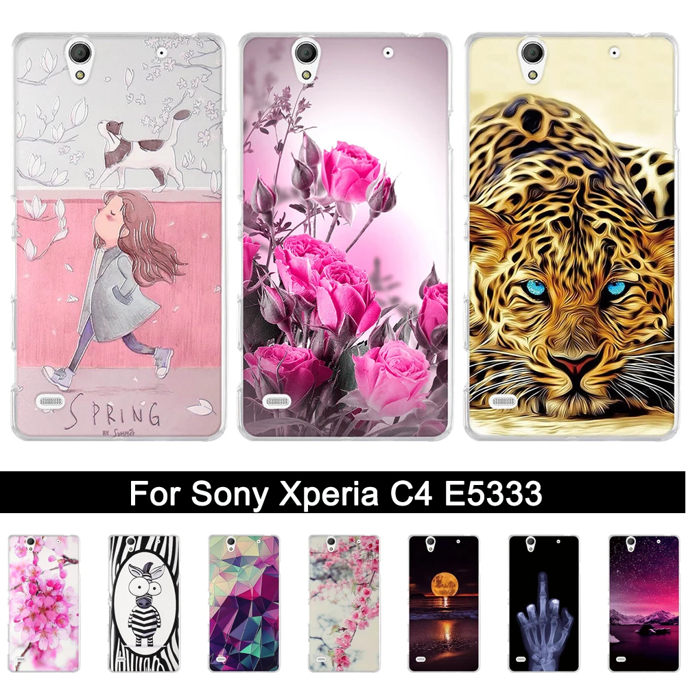 

Soft TPU Case for Sony Xperia C4 E5333 E5303 E5306 Silicone Back Phone Cover for sony xperia c 4 Print Shells Bags Fundas Coque