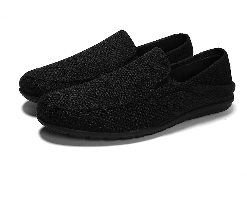 Льняные дышащие мужские туфли без каблука 2018 новые летние новые повседневные туфли для вождения легкая одежда-устойчивые скользкие