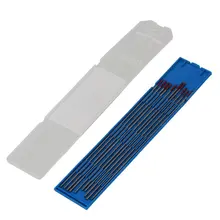 15 шт. 2% оксид тория оксид WT20 серебро и красный wig-сварочная тория Вольфрам электрода в случае(1,6x150 мм