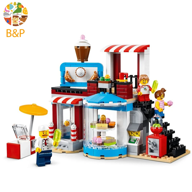 

lepin 2018 New LegoINGLY Creator Builerds 3 in 1 24049 Building Blocks Bricks Compatible Creator City Toys For Children Gift