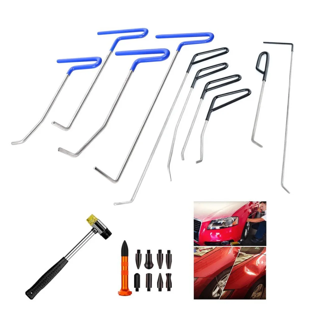 WHDZ PDR Rods Auto Body Dent Removal Tools 10pcs Auto Car Body