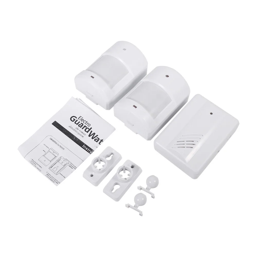 

New Doorbell Alarm Motion Sensor Wireless Alert Secure System for Home Driveway Patrol Garage White