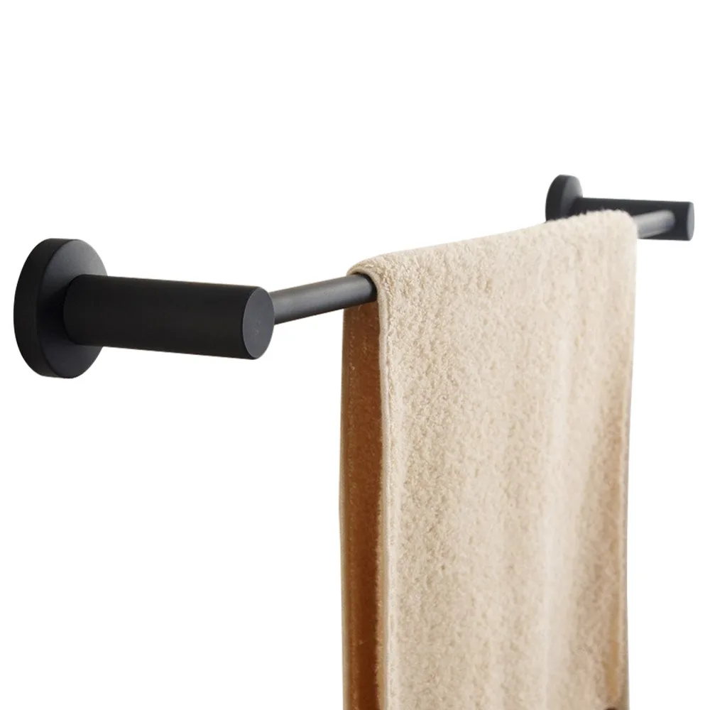 Leyden SUS 304 Stainless Steel Single Towel Bar Black Towel Rack Holder