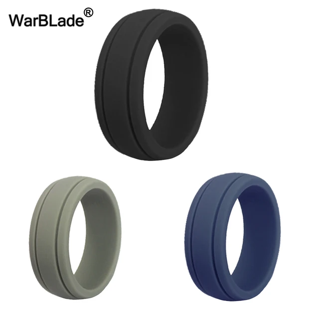 New Food Grade FDA Silicone Ring Hypoallergenic Crossfit Flexible Rubber Finger Rings Bands For Women Men Party Wedding Rings