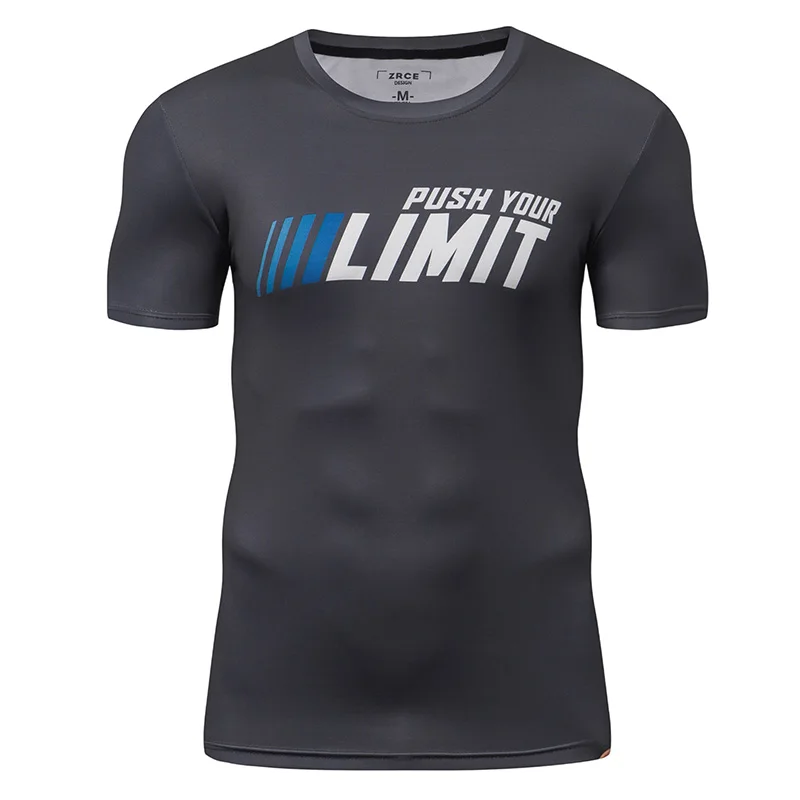 ZRCE брендовая модная спортивная мужская футболка 3D Rrinted Running Fitness Gym Мужская Rashguard