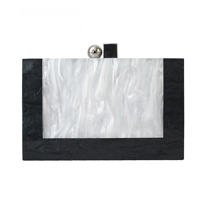 

2019 Messenger Bag Fashion Metal Evening Luxury Marble Patchwork Shoulder bag Party Casual Clutch Handbags Women Bags Designer