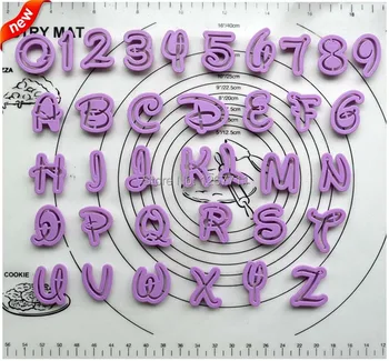 

36PCS Fondant Cake Decoration Tools Font Alphabet Cutter number Letters cutter set cookie cutter Free Shipping