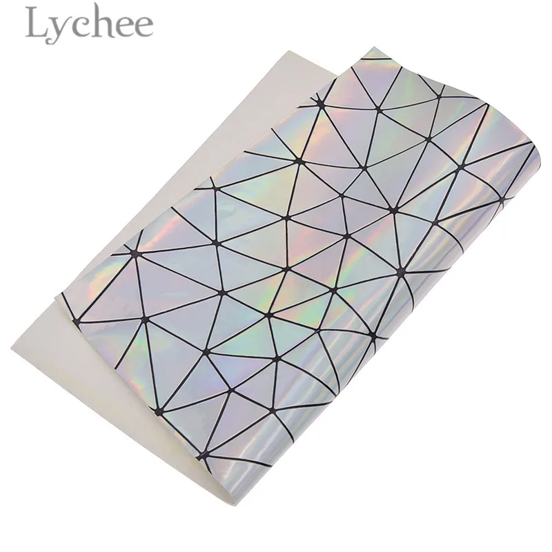 Lychee 21x29 см A4 лазерная Переливающаяся гладкая ткань из искусственной кожи высокого качества Синтетическая Кожа DIY материал для сумок одежды