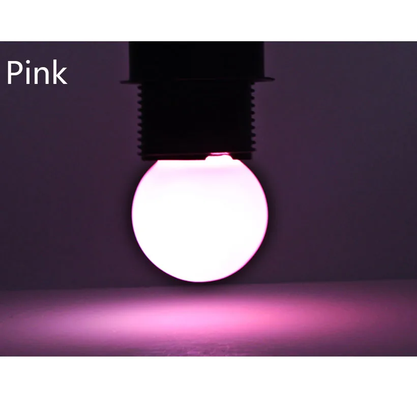 5X E27 B22 rgb ампульная Светодиодная лампа 12 В 24 в 110 В 220 В bombilla colores 0,5 Вт 1 Вт G45 декоративная лампа для свадебной вечеринки - Испускаемый цвет: Pink