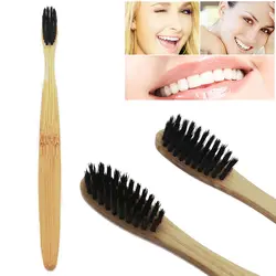 Натуральная 1 шт. бамбуковая ручка зубная щетка мягкие волосы эко удобная щетка мягкая щетина бамбуковая нейлоновая деревянная ручка