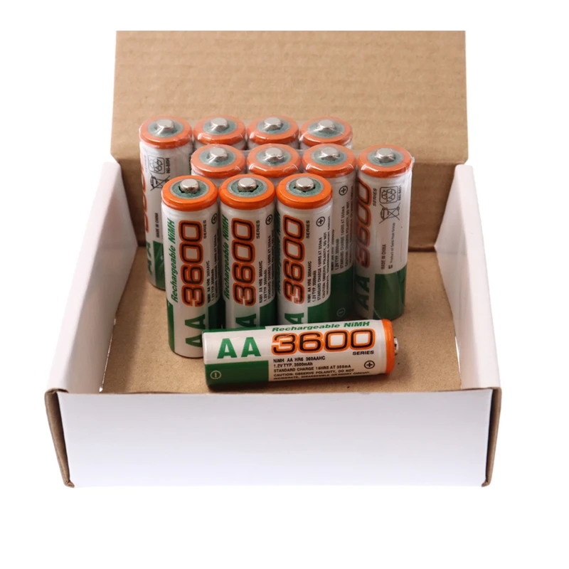 20194/8/12 шт новая батарея AA 3600 mAh аккумуляторная Ni MH 1 2 V AA3600mah для часов мышей