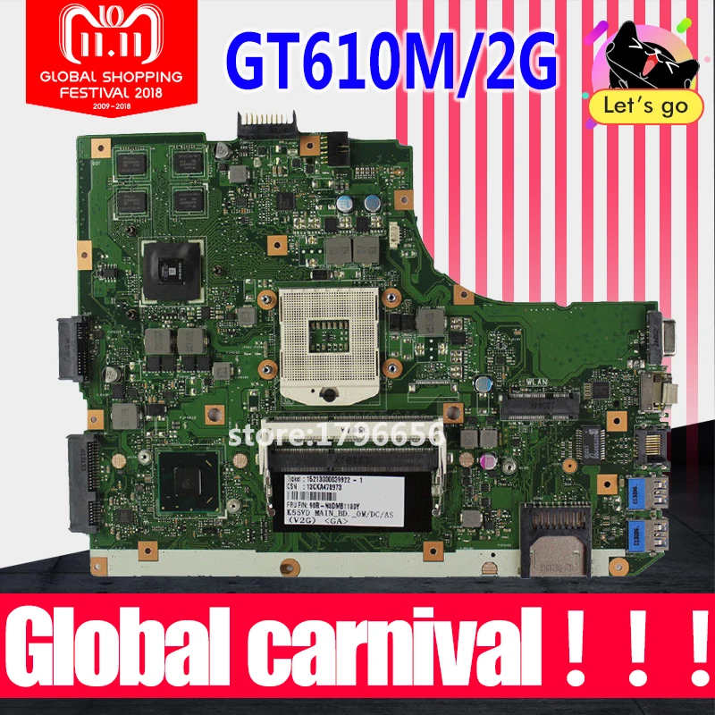 K55VD Motherboard REV:3.1 GT610M/2GB RAM For ASUS K55V A55V R500V laptop Motherboard K55VD Mainboard K55VD Motherboard test 100% K55VD Motherboard REV:3.1 GT610M/2GB RAM For ASUS K55V A55V R500V laptop Motherboard K55VD Mainboard K55VD Motherboard test 100%