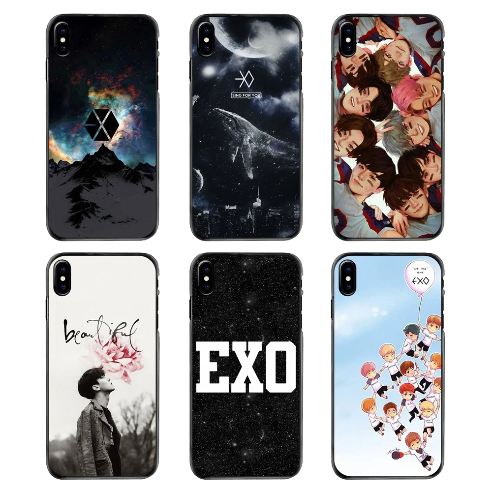 Xiumin EXO южнокорейская полоса логотип плакат мобильный телефон чехол для iPhone 4 4S 5 5S