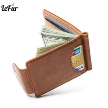 LEFUR мужской кошелек, высокое качество, кожаный кошелек, держатель для карт, мужской модный держатель для кредитных карт, сумка для денег, винтажные маленькие кошельки carteira